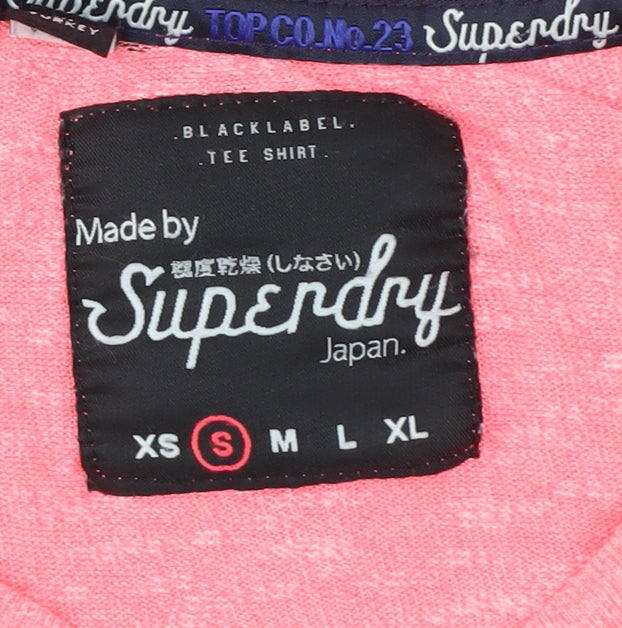 Superdry Women's Pink T-Shirt, Short Sleeve, S