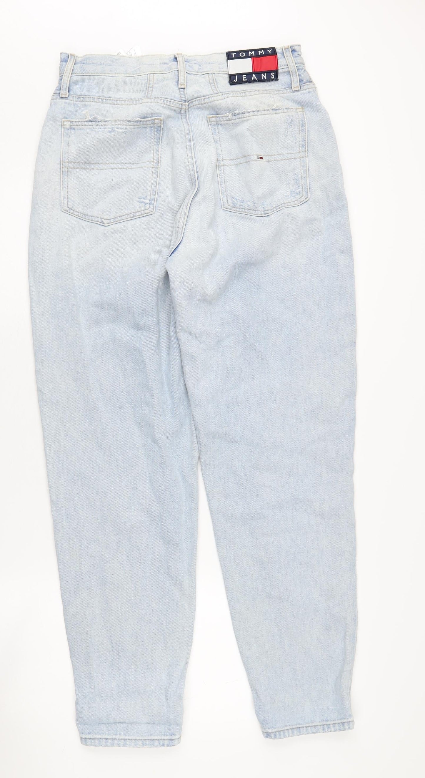 Tommy Jeans Women's Blue Mom Jeans Size 16 Distressed