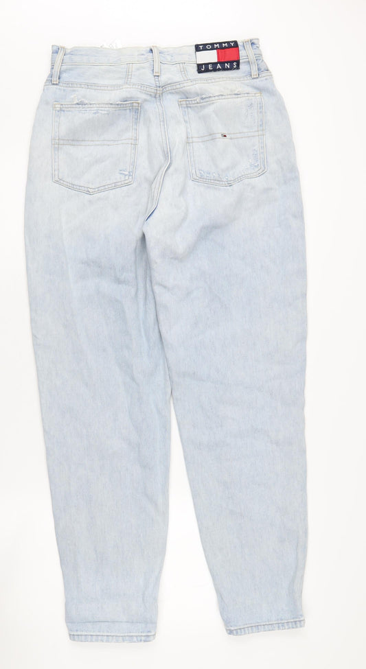 Tommy Jeans Women's Blue Mom Jeans Size 16 Distressed