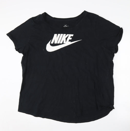 Nike Women's Black 2XS Basic Cotton T-Shirt
