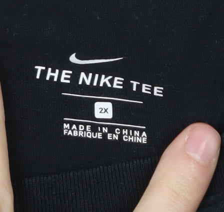 Nike Women's Black 2XS Basic Cotton T-Shirt