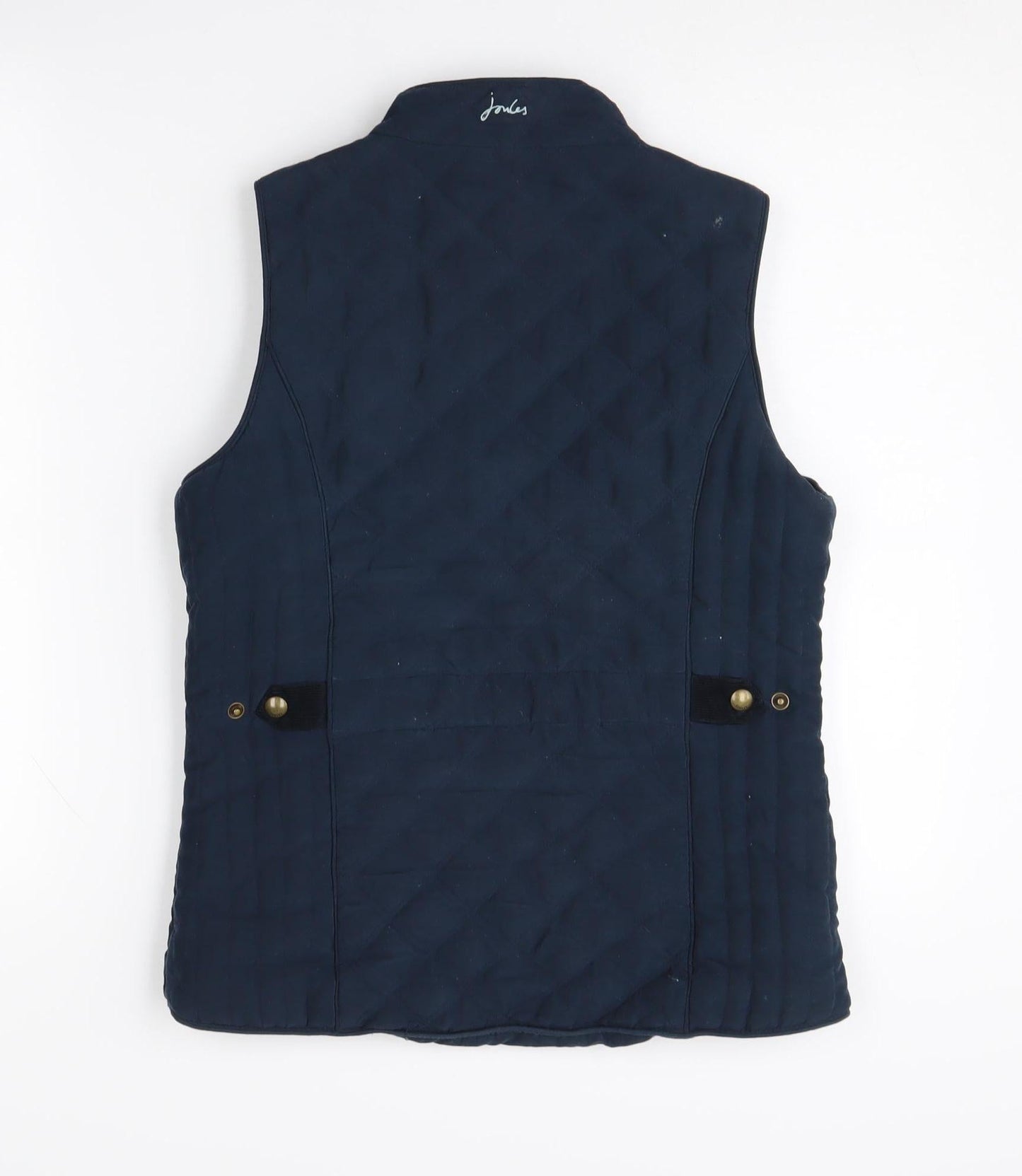 Joules Women's Blue Quilted Waistcoat Size 10