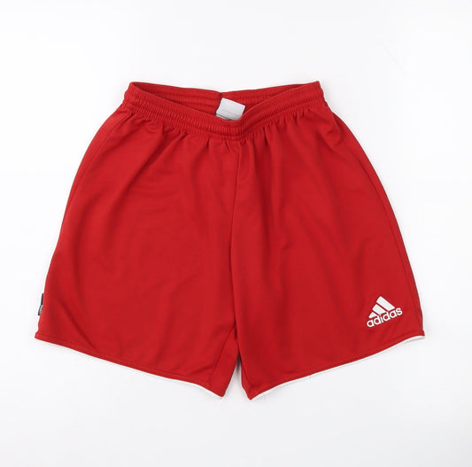 Additional front view of Adidas Men's Red Athletic Shorts -, size S
