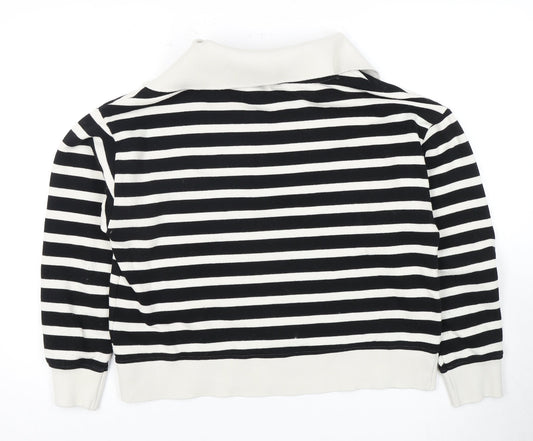 Marks and Spencer Women's Striped Full Zip Sweater
