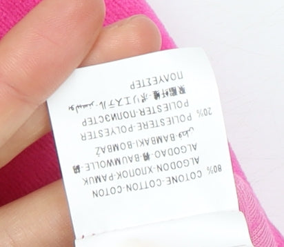 Additional view of United Colors of Benetton girls’ pink velour hoodie xs