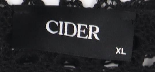 CIDER Women's Black Knit Cropped Top XL