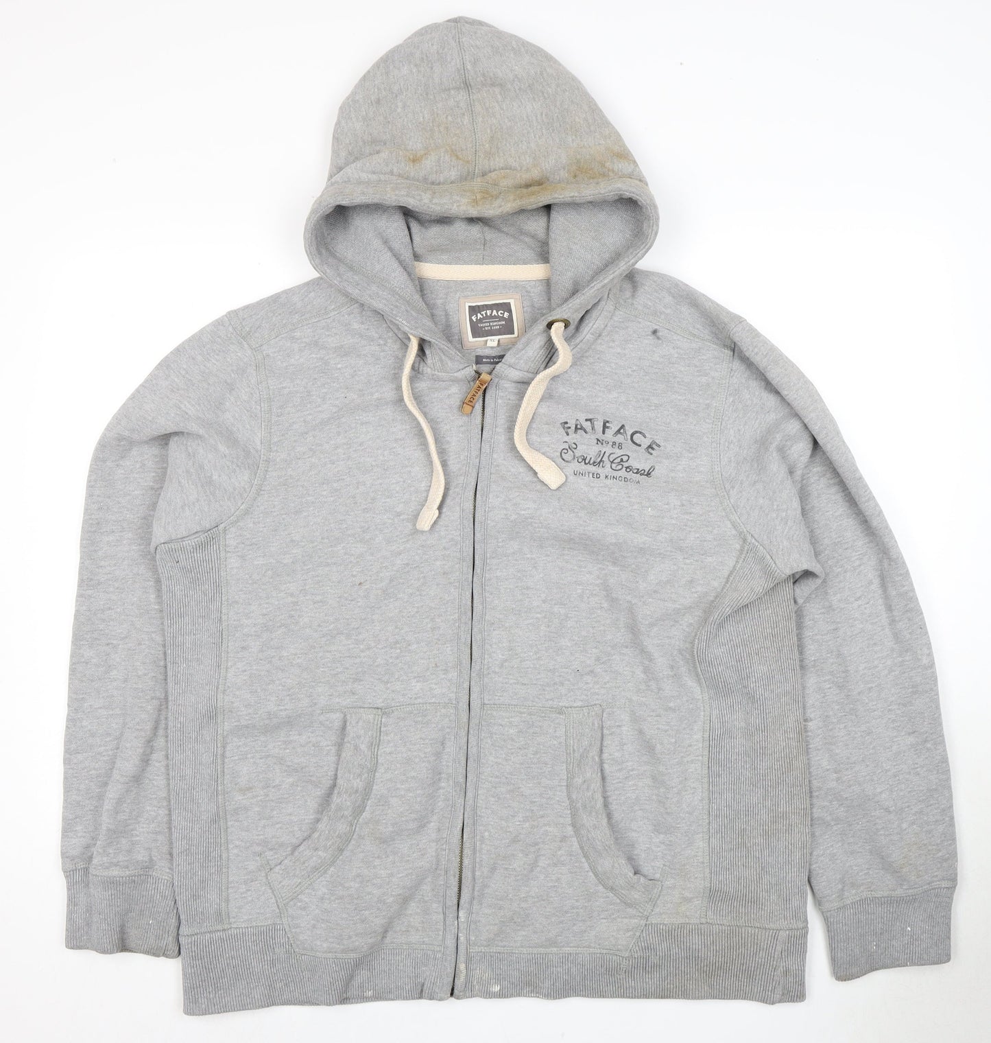 Fat Face Men's Grey Full Zip Hoodie XL