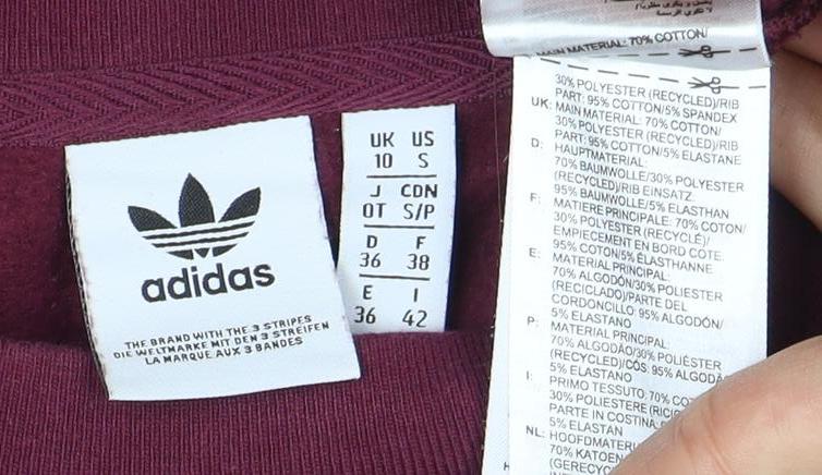 Adidas Women's Purple Crew Neck Sweatshirt Size 10