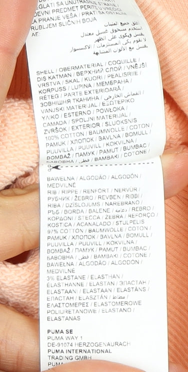 Puma Women's Peach Sweatshirt - Size 10 - Soft Cotton