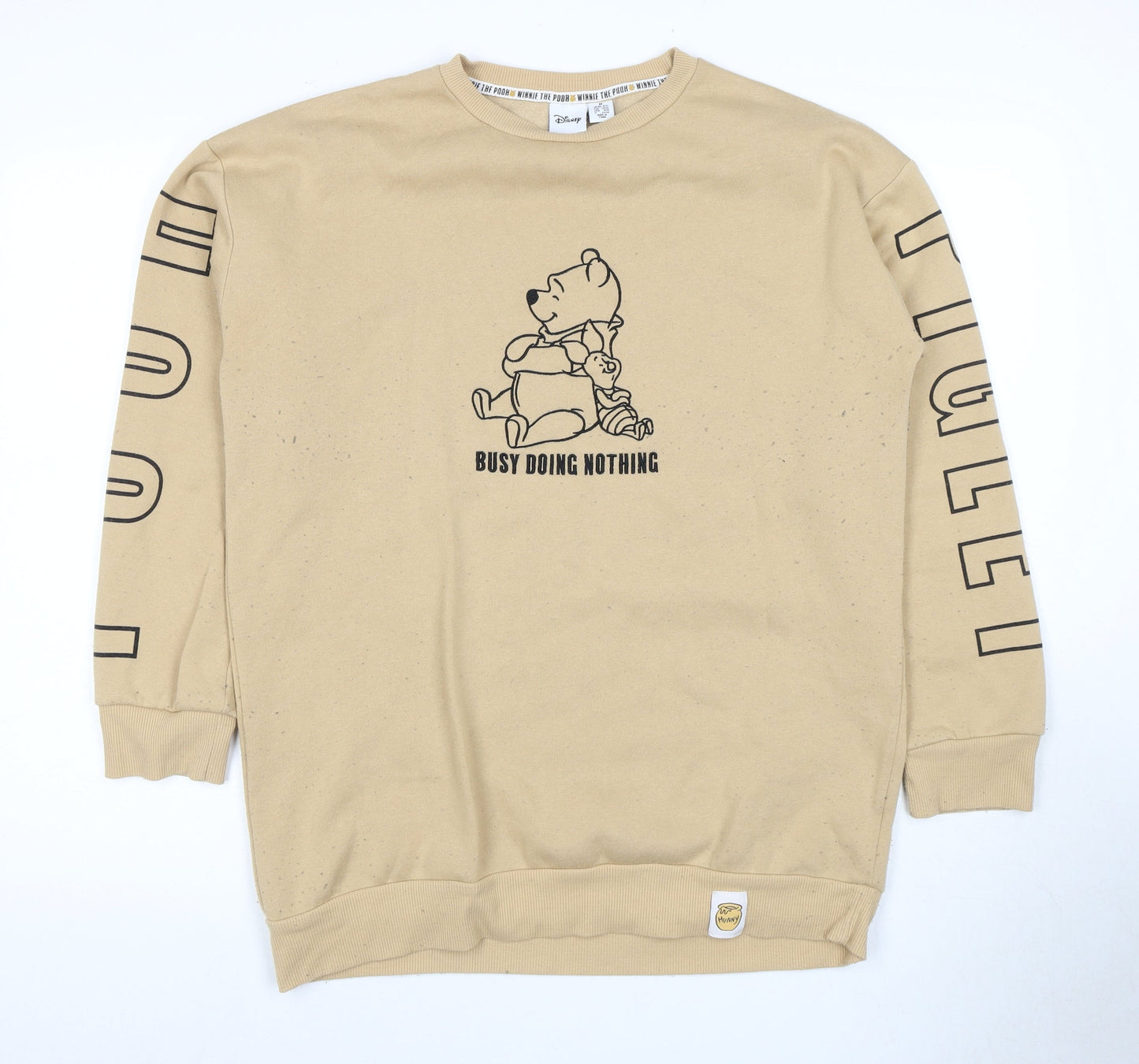 Disney Women's Beige Winnie the Pooh Sweatshirt, Size 12