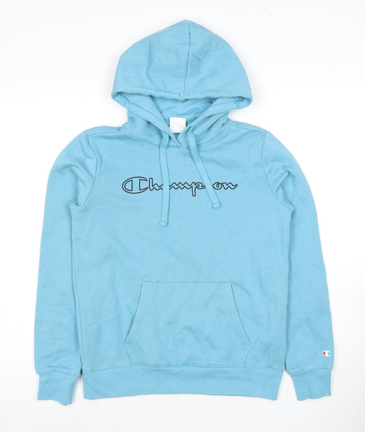 Champion Blue Unisex Hoodie Small Pullover