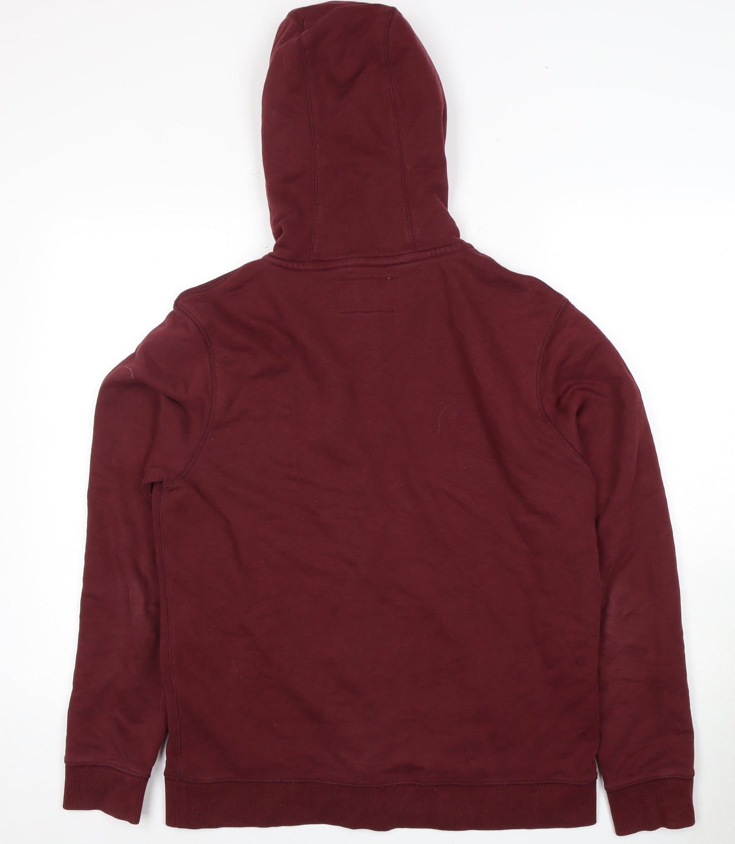 Jack Wills Men's Maroon Full Zip Hoodie M