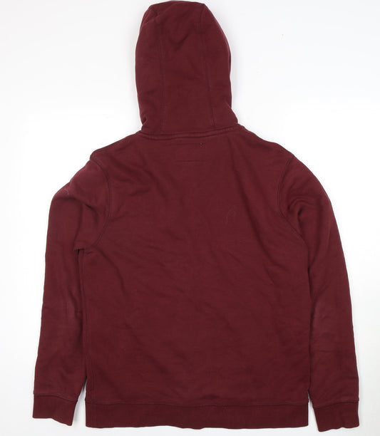 Jack Wills Men's Maroon Full Zip Hoodie M