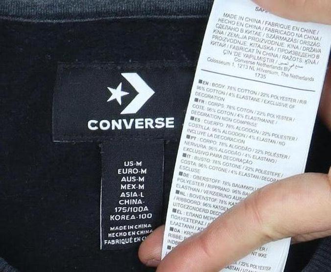 Converse Men's Black Pullover Sweatshirt Medium