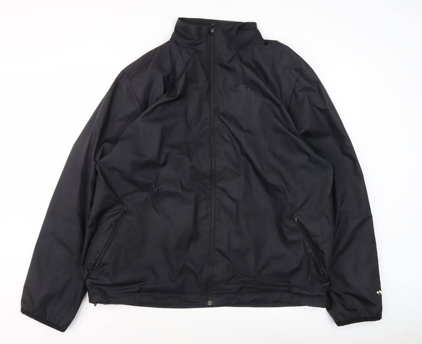 Nike Mens Black 2XL Windbreaker Jacket Full Zip Casual