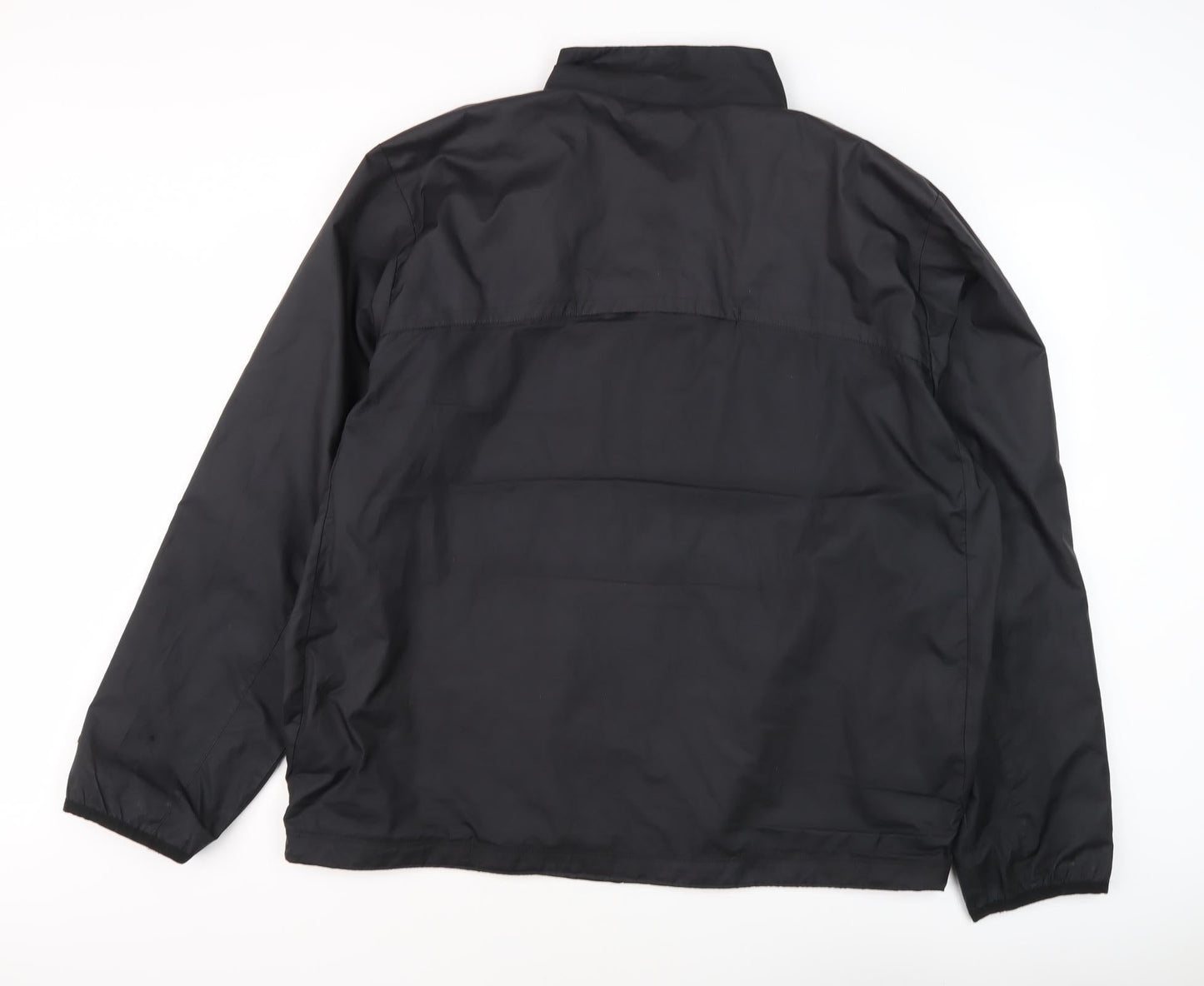 Nike Mens Black 2XL Windbreaker Jacket Full Zip Casual