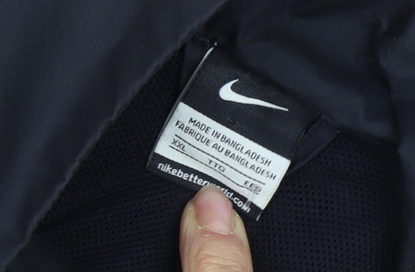 Nike Mens Black 2XL Windbreaker Jacket Full Zip Casual