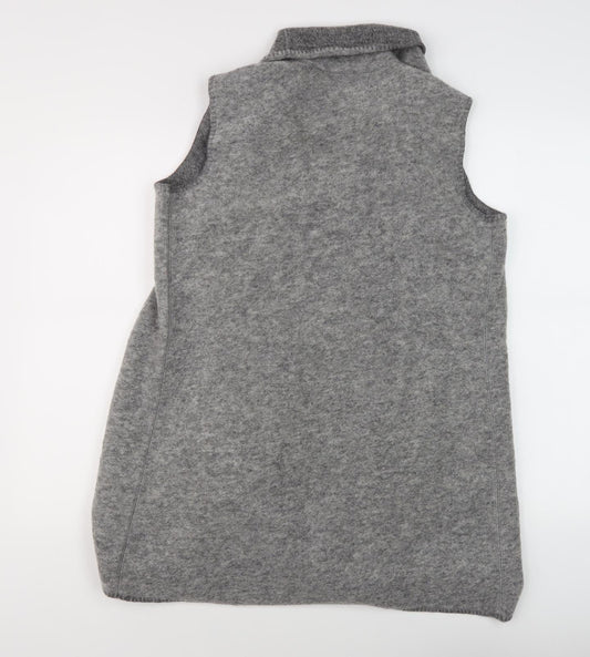 Paul Costelloe Grey Women's Long Wool Waistcoat UK 10
