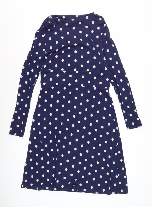 Joules Women's Blue Polka Dot Dress Size 14