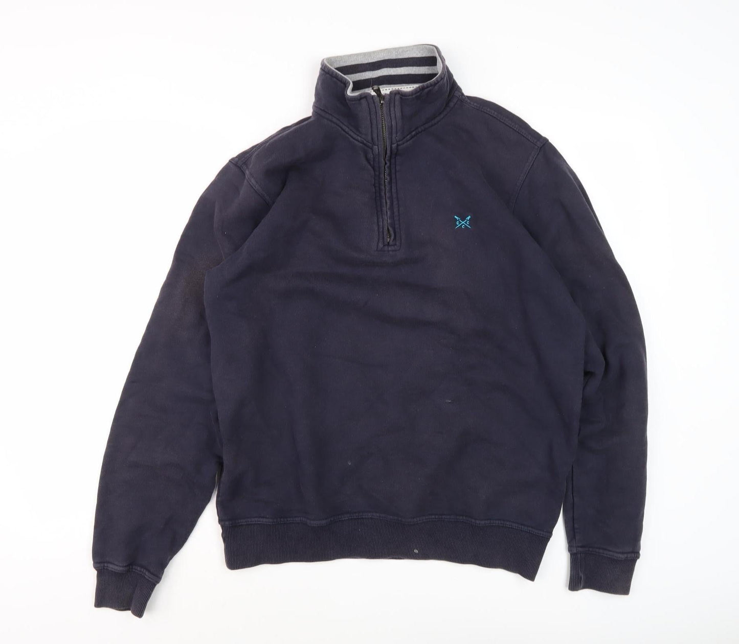 Crew Clothing Men's Blue M Fleece 1/4 Zip Sweatshirt