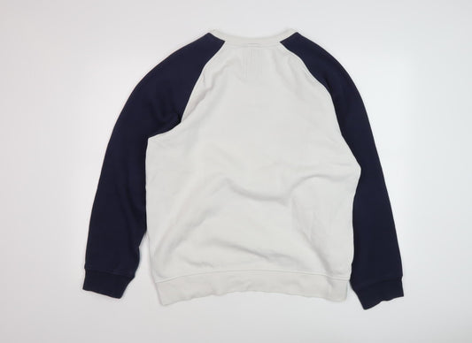 Adidas Men's White Pullover Sweatshirt L - Logo