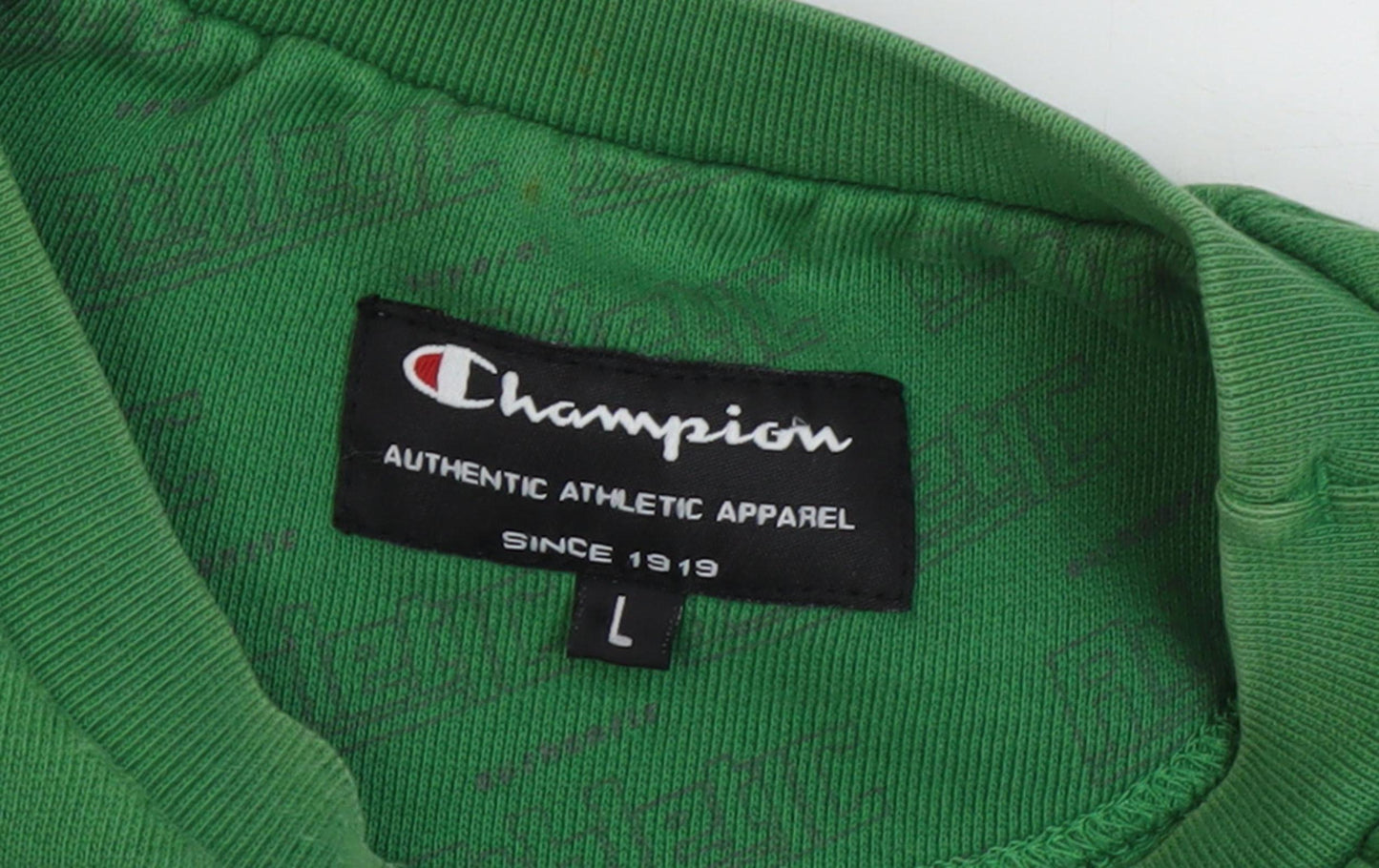 Champion Men's Green Pullover Sweatshirt L Graphic