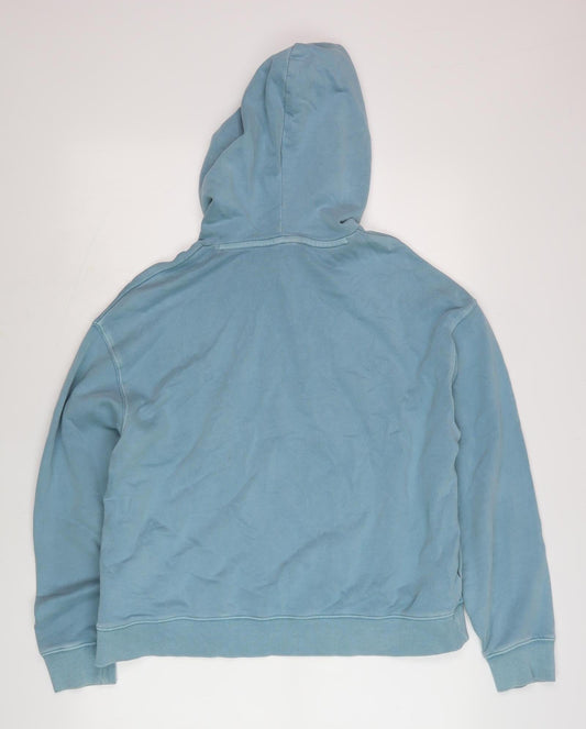 Marks and Spencer Men's Blue Pullover Hoodie M