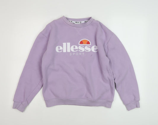 Ellesse Women’s Purple Sweatshirt Size 10 - Classic Logo Pullover