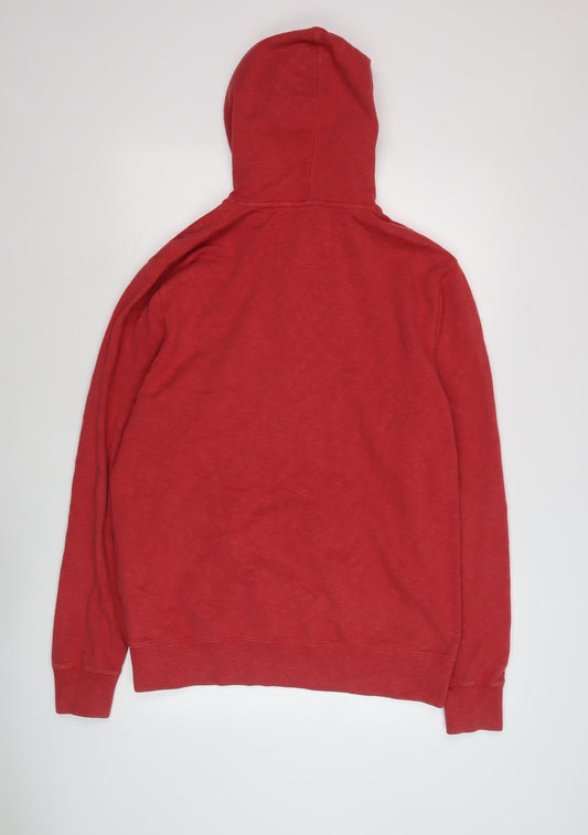 Jack Wills Men's Red Henley Hoodie M