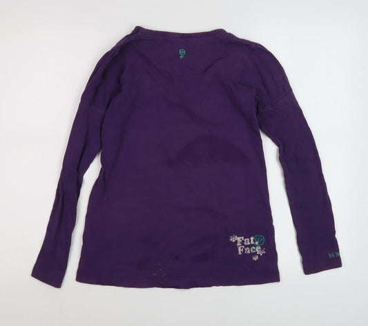 Fat Face Teens Long Sleeve Purple Winter Top