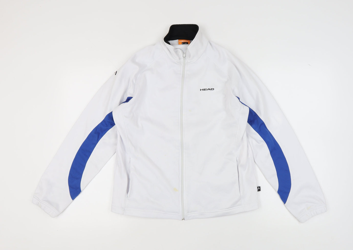 Head Men's White Full Zip Jacket, Size S, Logo Accents