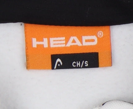 Head Men's White Full Zip Jacket, Size S, Logo Accents