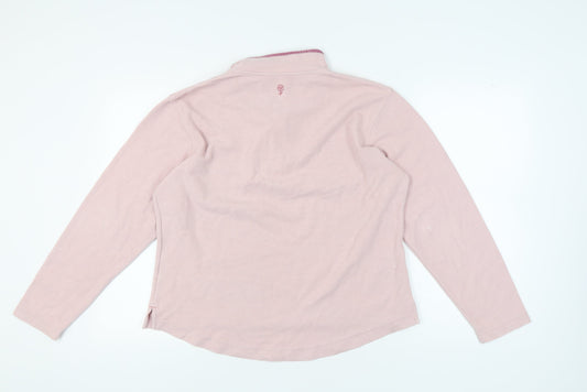 Fat Face Women's Pink Henley Sweatshirt Size M