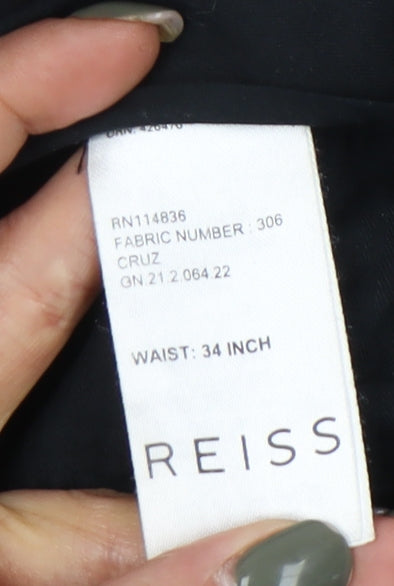 Reiss Men's Grey Check Dress Pants Size 34