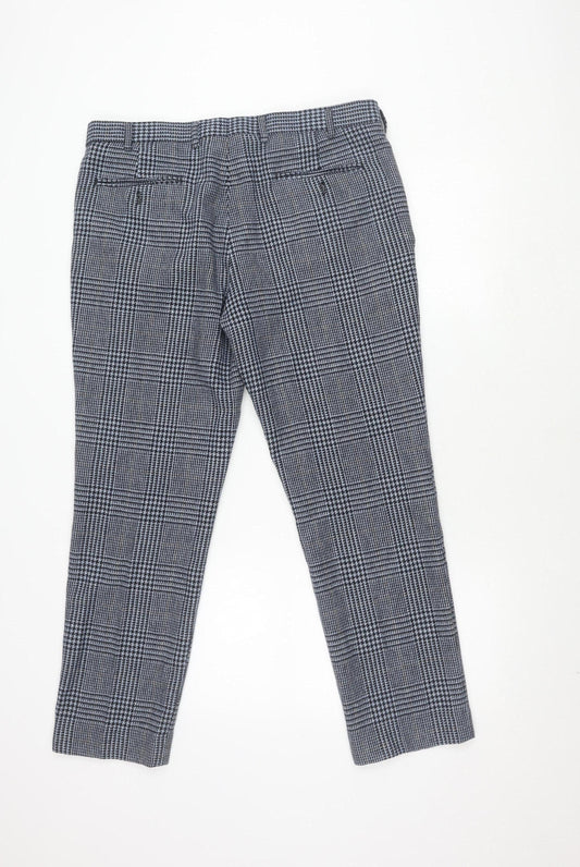 Moss 1851 Men's Multicoloured Check Trousers 36