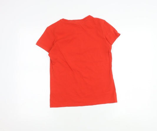 Womens UK Size 10 Team GB Red Cotton Blend T-Shirt