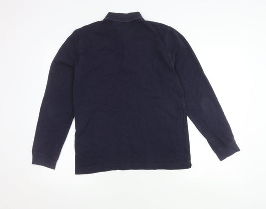 Lacoste Men's Slim Fit Blue Polo Shirt M Long Sleeve