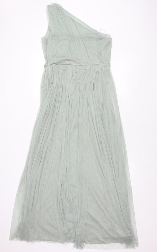 Anaya Women’s Green Formal Long Off the Shoulder Dress
