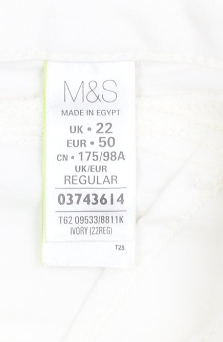 Marks and Spencer Ivory Women's Regular Fit Jeans