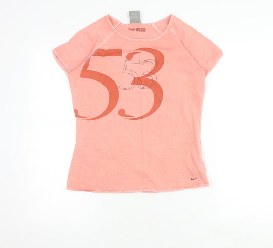 Nike Women's Pink T-Shirt, Medium, Casual Summer Top