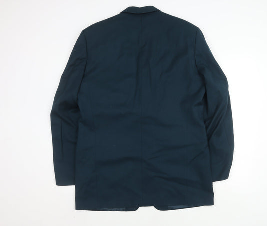 Marks and Spencer Mens Teal Wool Cashmere Blazer 42L