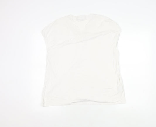Womens UK Size 18 Laura Ashley White Viscose Blend Tank