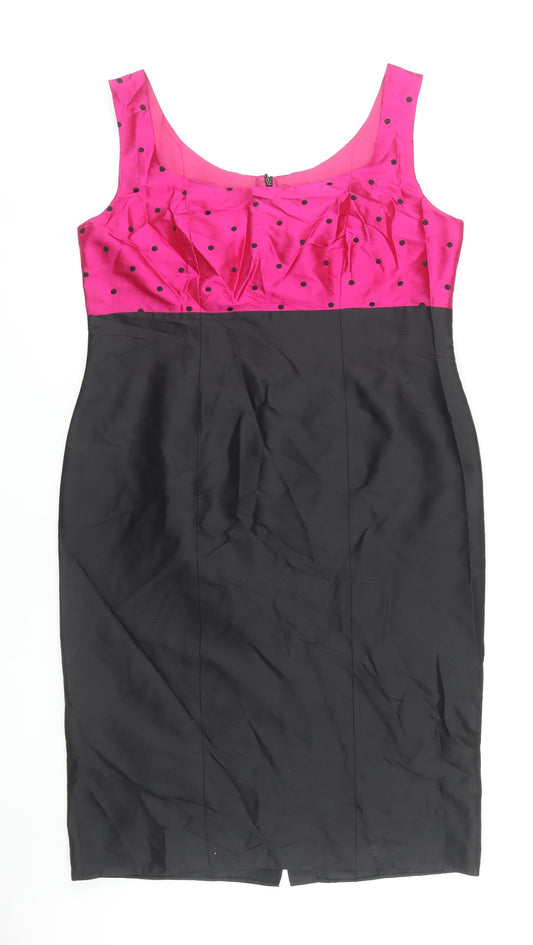 Jaego Women's Pink Polka Dot Party Dress Size 18