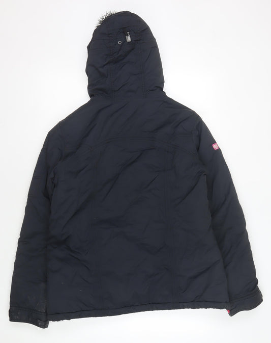 Tog 24 Women's Black Hooded Puffer Jacket Size 14