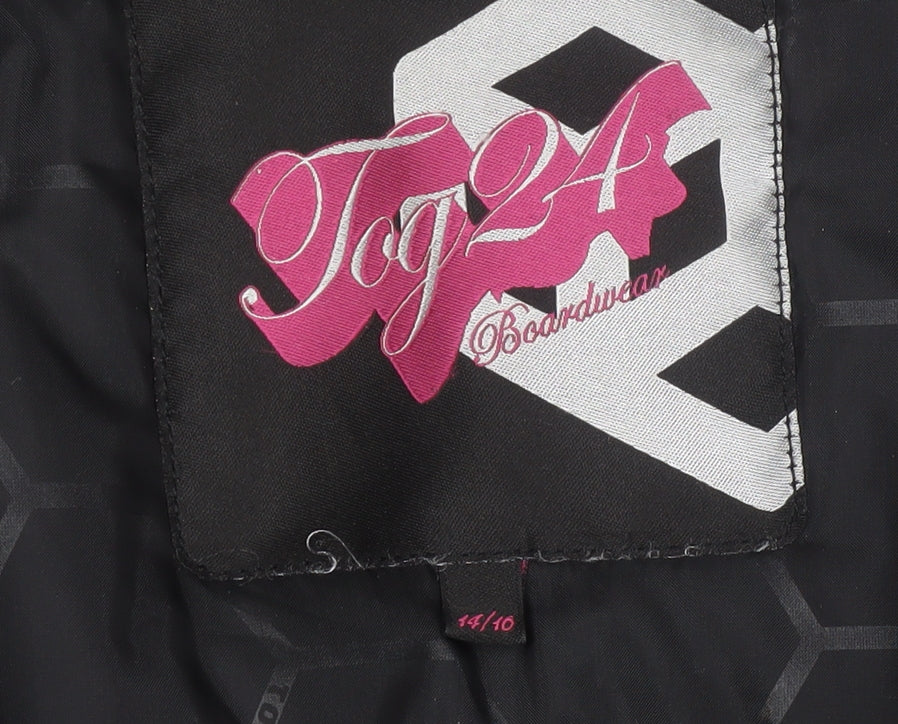 Tog 24 Women's Black Hooded Puffer Jacket Size 14