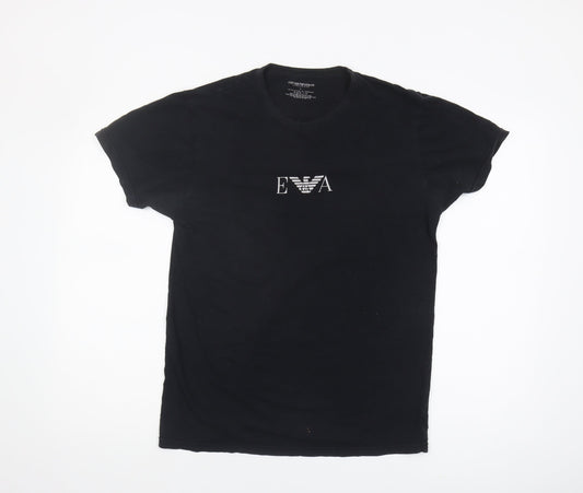 Emporio Armani Men's Black Logo T-Shirt Size L