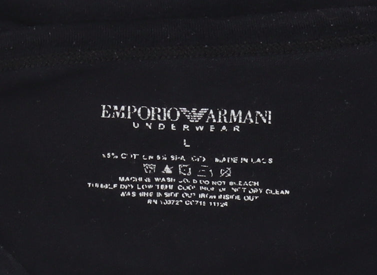 Emporio Armani Men's Black Logo T-Shirt Size L