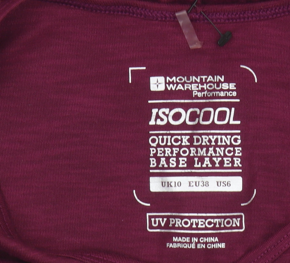 Mountain Warehouse Women's Purple Basic T-Shirt Size 10