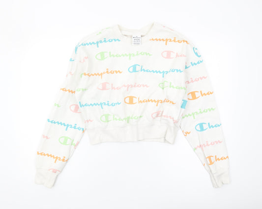 Champion Unisex Multicolour Logo Sweatshirt M