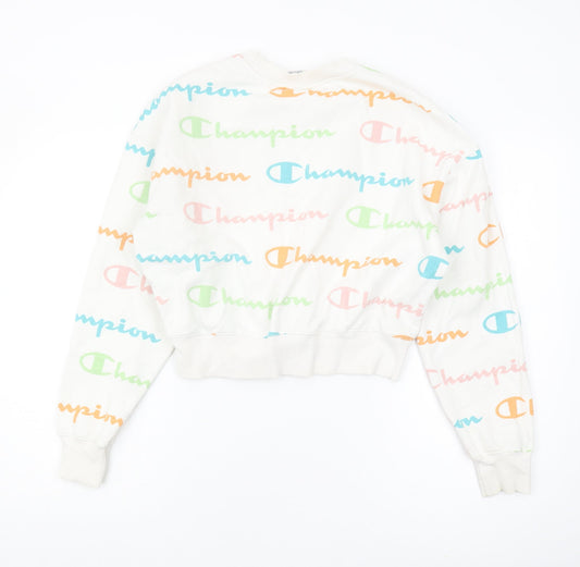 Champion Unisex Multicolour Logo Sweatshirt M
